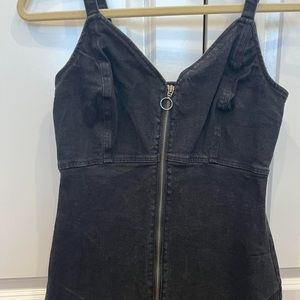 Denim black dress